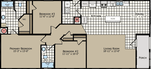 American freedom 2858 floor plan home features