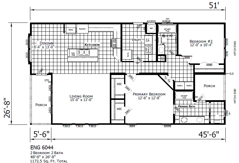 American freedom 2848t floor plan and hero home features
