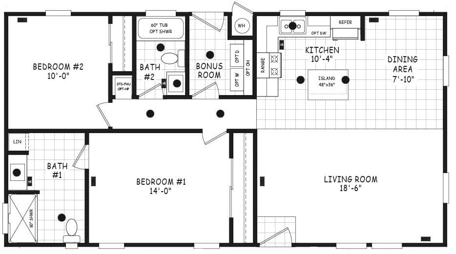 Edge 24442a floor plan home features