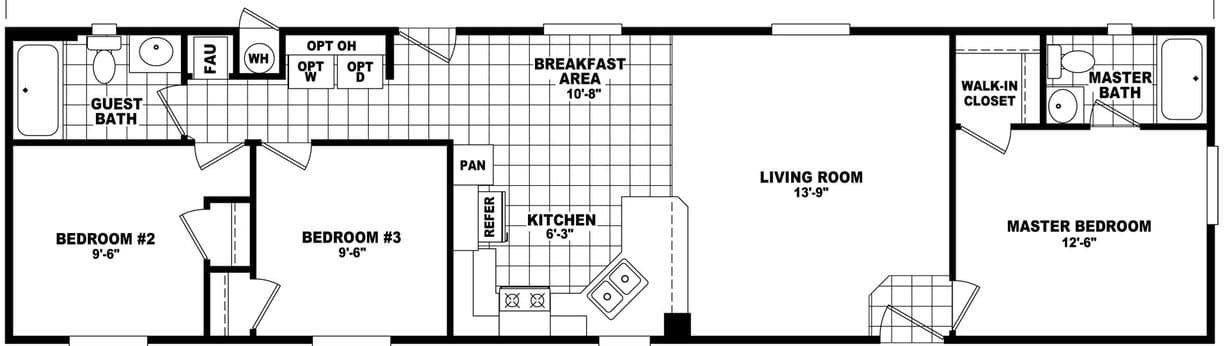 Economy plus 16603b floor plan home features