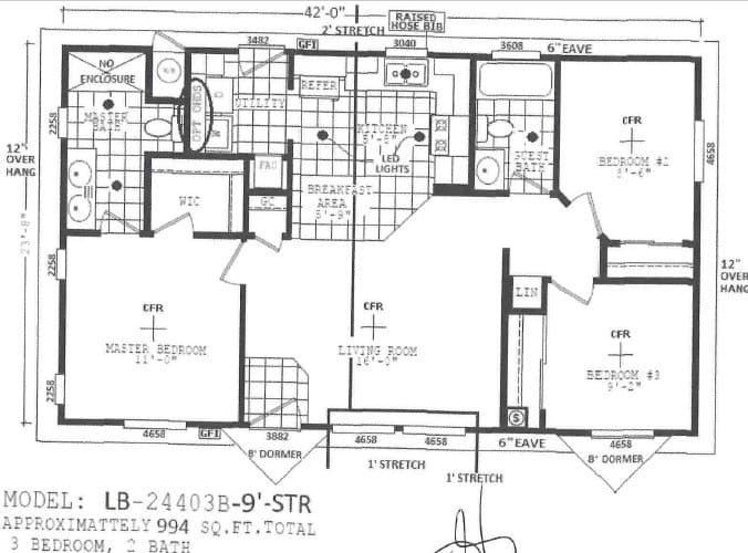 Liberty 24423a floor plan home features