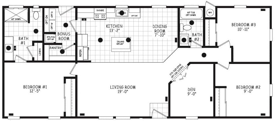 Sedona ridge 24563a hero and floor plan home features